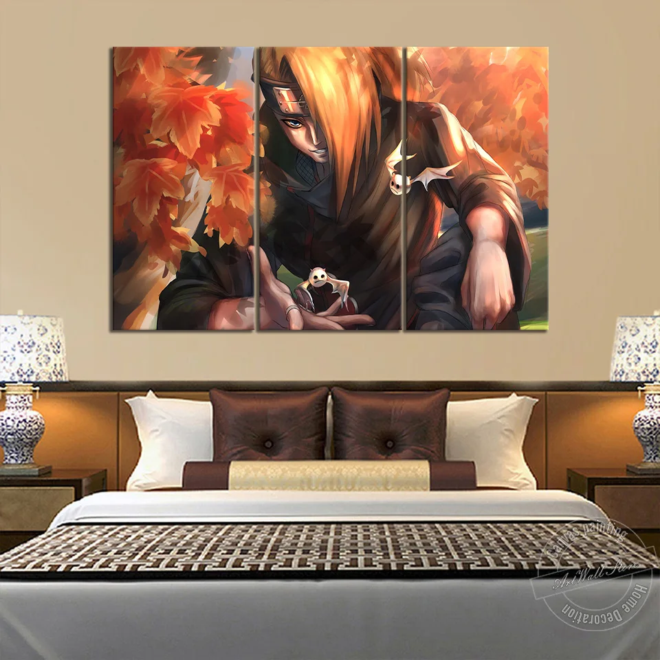Аниме плакат ниндзя Akatsuki Deidara рамка картины для украшения дома холст Настенная