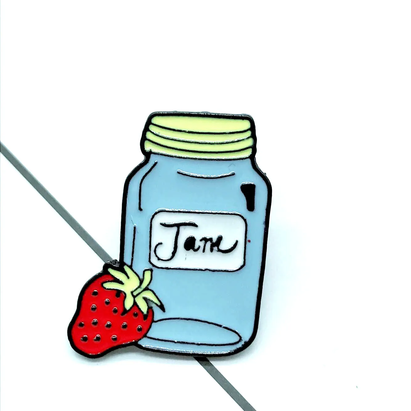 Милые значки с героями мультфильмов Jam's Клубничная банка брошь в виде хиджаба