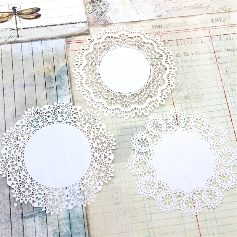 

YPP CRAFT White Lace Paper Doilies/Placemats for Wedding Party Decoration Supplies Scrapbooking Paper Crafts