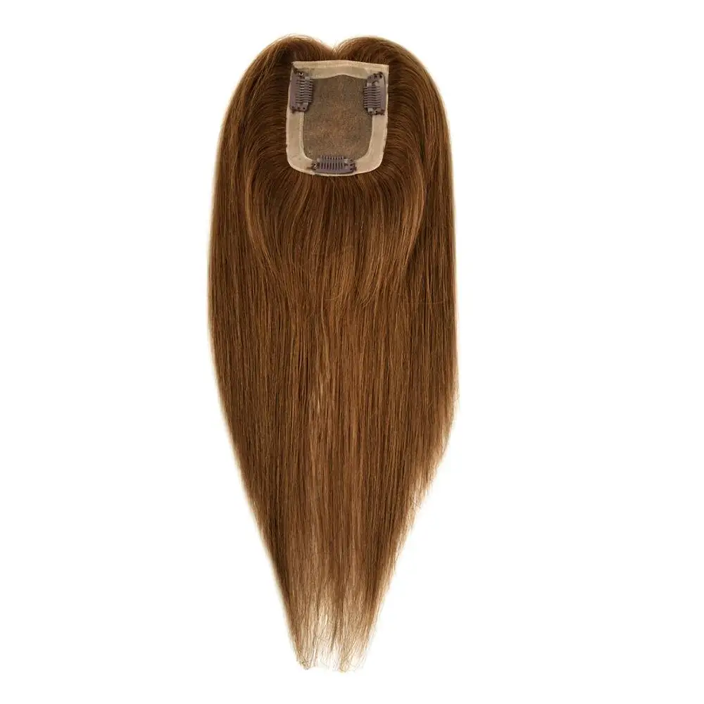 Накладные волосы K.S прямые Remy из искусственной кожи с клипсой на шнурке 150%