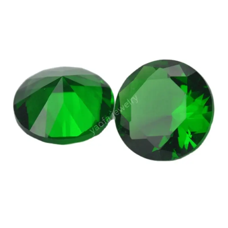 Фонарь 4 ~ 15 мм 5a темно-зеленый цвет круглая форма блестящая огранка фонарик для