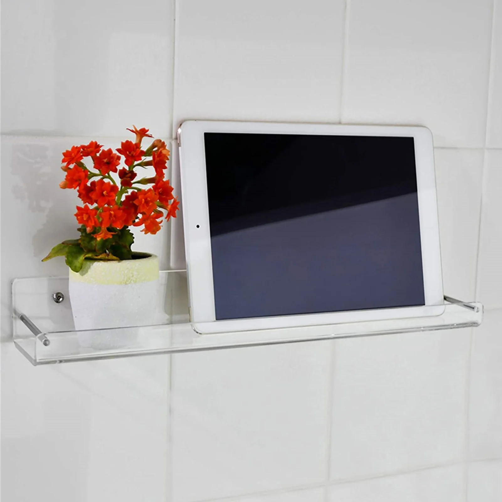 2 шт. акриловые плавающие полки прозрачная ванная настенная полка Офисная