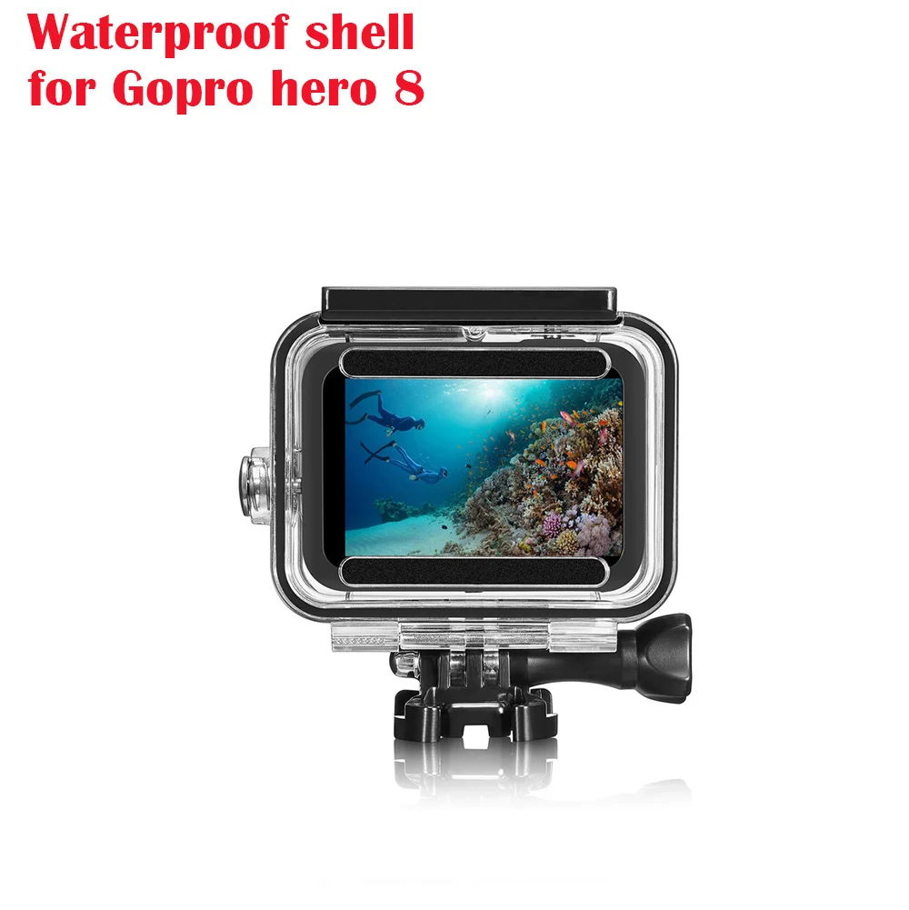 Gopro hero 8 черный Водонепроницаемый чехол Корпус защитный аксессуар для подводного