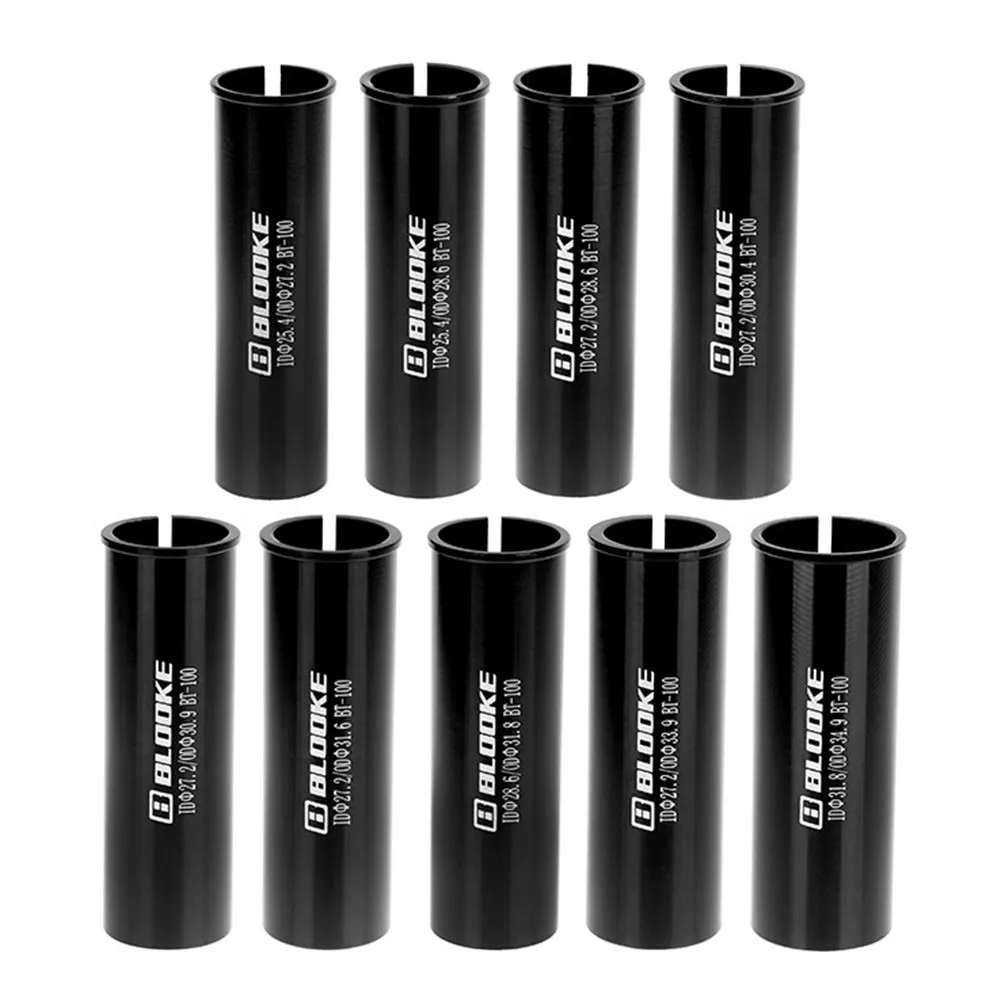 

MTB Bike Bicycle Seatpost Sleeve Seat Tube Reducer SeatPost Shim Reducing Sleeve Aluminum Alloy Black 100mm About 45-85g