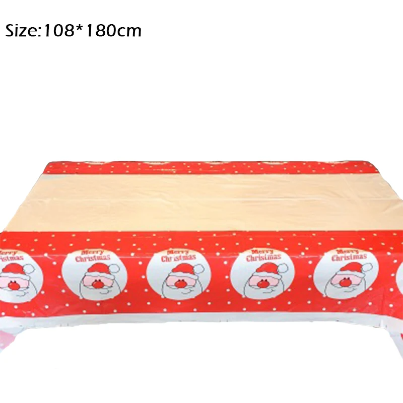 Счастливого Рождества Санта Клаус Снеговик скатерть с деревом стол для