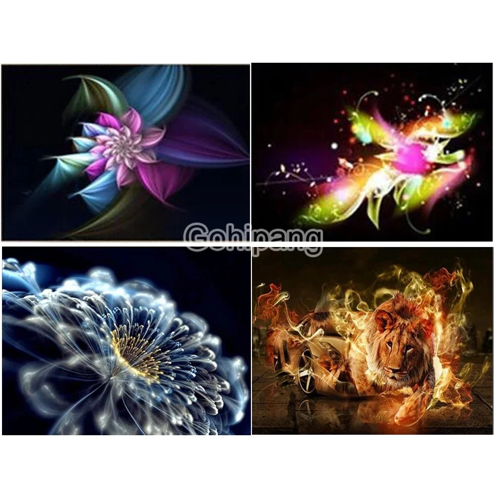 

Diamond Embroidery Art Abstract Flowers and Animals 5D DIY Cross Stitch Rhinestones Square or Round Diamond Home Rooms Decoratio