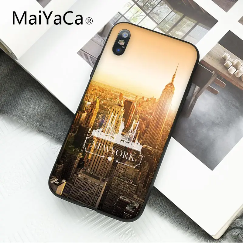 MaiYaCa Нью-Йорк Таймс Сквер такси чехол для телефона для iphone 11 Pro 11Pro Max 8 7 6 6S Plus X XS MAX 5 5S SE XR