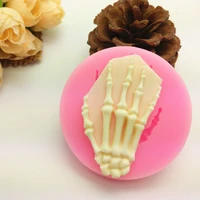 diy skeleton palm silicone mold styling candy jelly mould fondant cake decorating pastry baking tools kitchenware