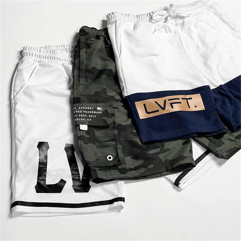 

Men's Casual Cotton Jogger Shorts Men Sexy Sweatpants Male Fitness Bodybuilding Workout Summer Shorts Mens Gym Print Sweatpants