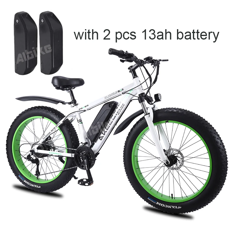 Электрический велосипед 26 дюймов Снежный пляж снегоход 13Ah 27 скоростей жира 26x4 0