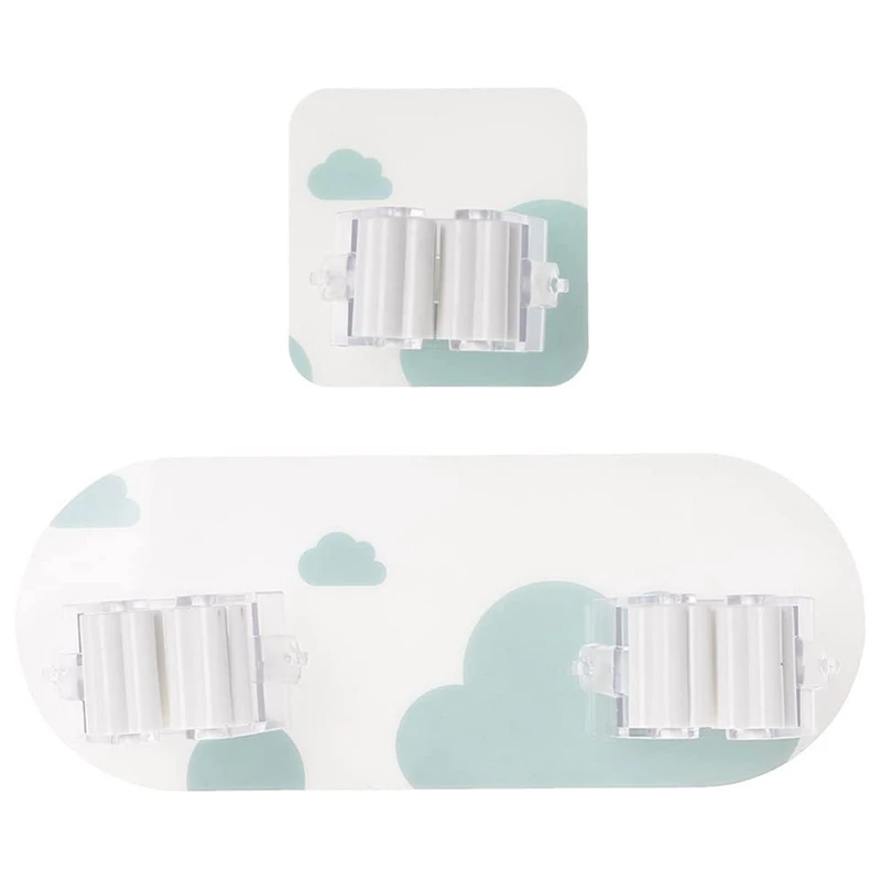 

Wall-Mounted Storage Rack Tool Portable Non-Slip Cloud Seamless Mop Broom Hook Bracket (Single Buckle + Double Buckle)