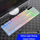 Usb-клавиатура игровая Механическая со светодиодной подсветкой, 104 клавиш