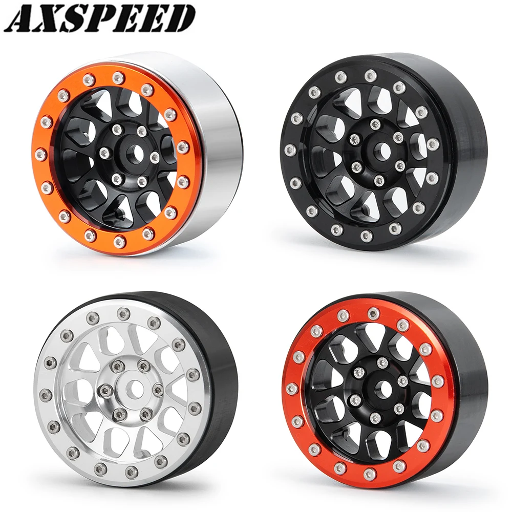 

AXSPEED 1,9 дюймов BEADLOCK Ступица колеса металлический обод колеса для 1:10 RC Rock Crawler Axial SCX10 CC01 F350 D90 D110 детали