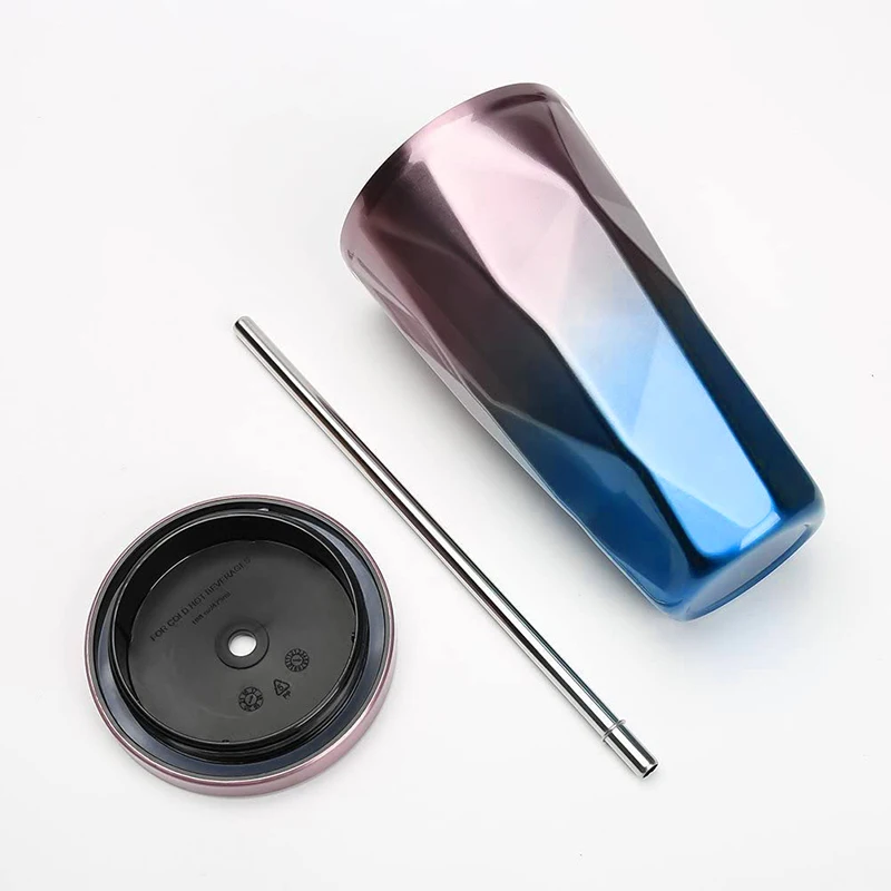 475 мл кофейная бутылка с двойными стенками из нержавеющей стали 304 соломинкой Для