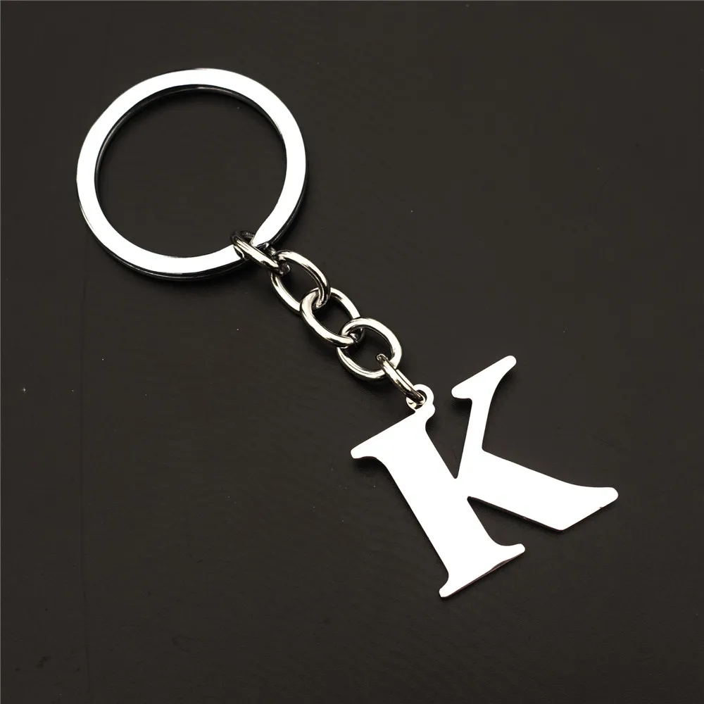 2 шт./лот модный мужской брелок с буквами из нержавеющей стали алфавит K женские