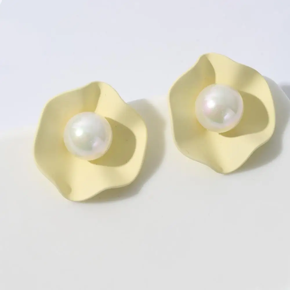 Серьги-гвоздики Neoglory женские антиаллергенные милые цветочные с жемчугом 2020 |