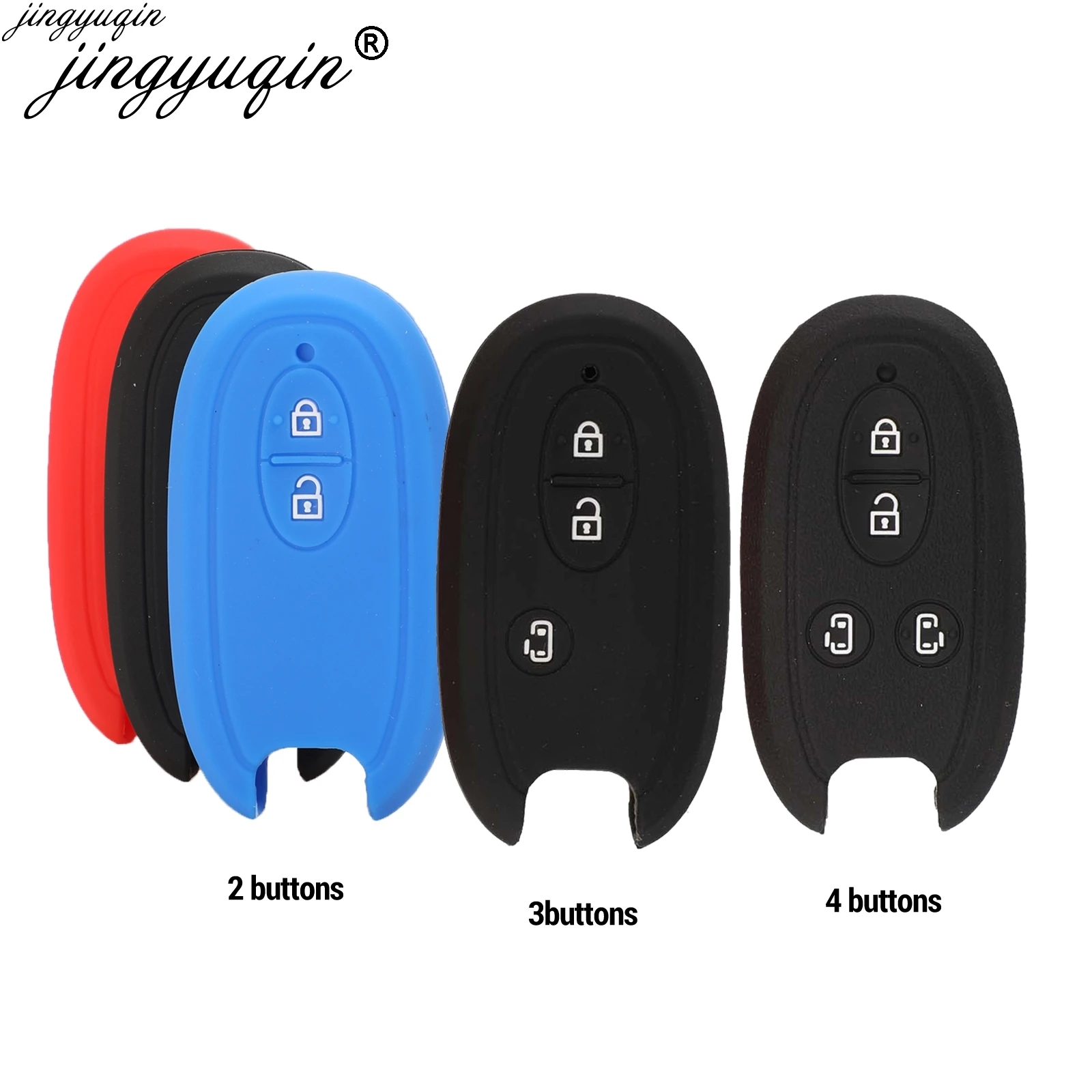 Чехол для ключа jingyuqin 2/3/4 силиконовый чехол Suzuki e alto hasla 1 кролик wagon r Smart Key|Ключ от