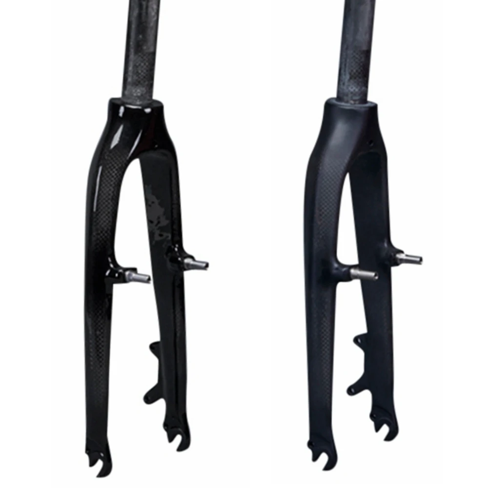 Полный углеродное волокно Велоспорт складывающийся BMX передняя вилка
