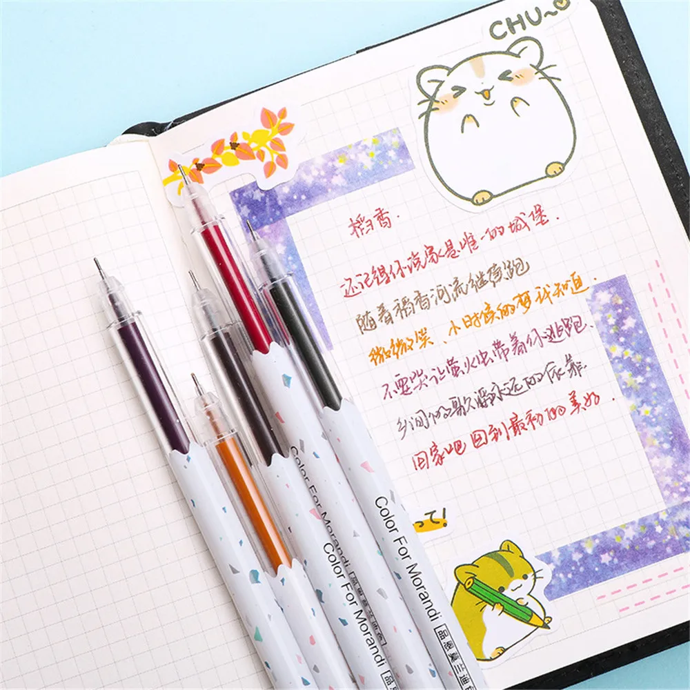 

5pcs/set High Capacity Large Gel Pen Set Quick-drying Colorful Ink Pens Kawaii Stationery Promotional Gifts Office Supplies