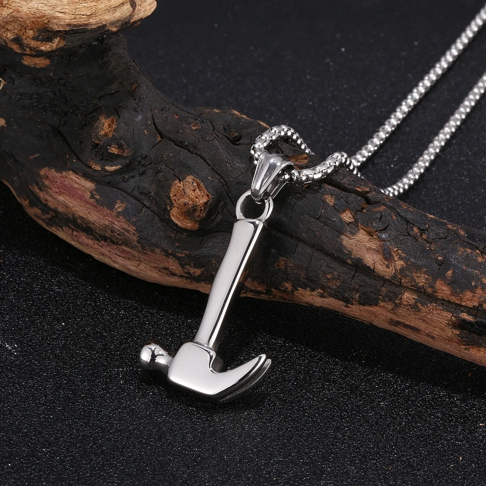 Цепочка из нержавеющей стали подвеска с молотком Мужская цепочка модные мужские