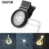 snapum cellphone hd 15x macro len star filter lens for all smartphones mobile phone 37mmuse for jewelry diamond gold jewelry