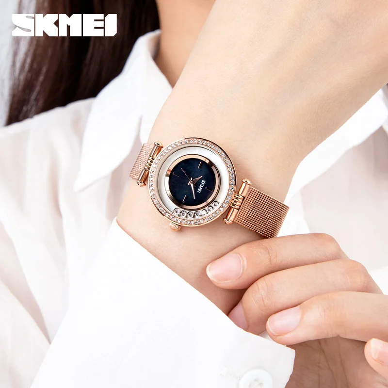 

Ladies Dress Quartz Watch Fashion Casual Women's Watches Mesh Belt Crystal Wristwatch Simple Dial Quartz Hour For Gift 2021