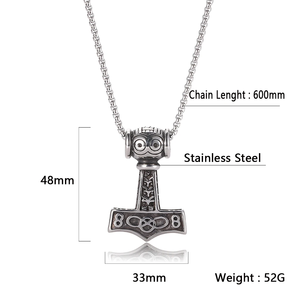 Мужские викинги подвески из нержавеющей стали ожерелье Крест шаблон кулон