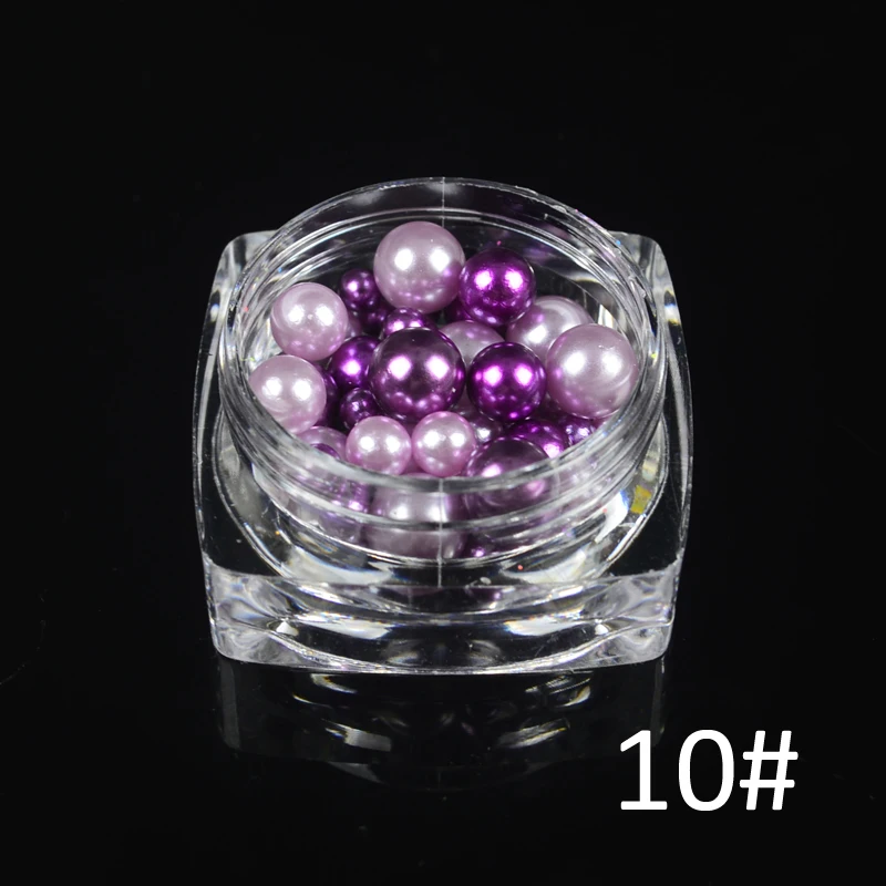 YZWLE 1 коробка цветные ногти перламутровые блестящие стразы бисер сделай сам