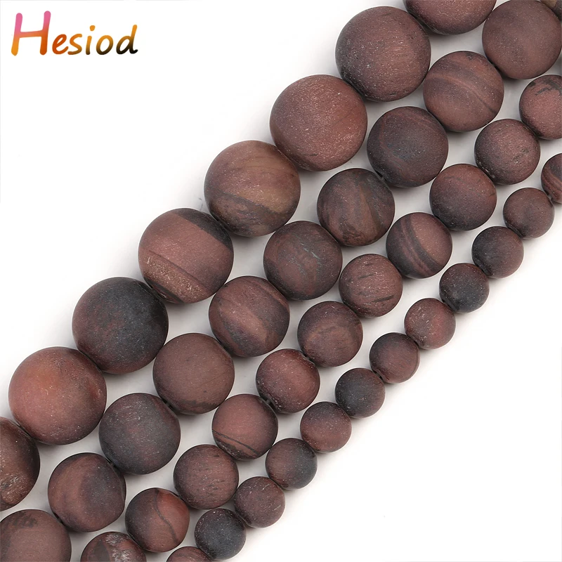 

Hesiod Matte Red Tiger Eye Round Beads Natural Loose Stone Beads 6/8/10/12mm For Jewelry Making DIY Bracelet Necklace