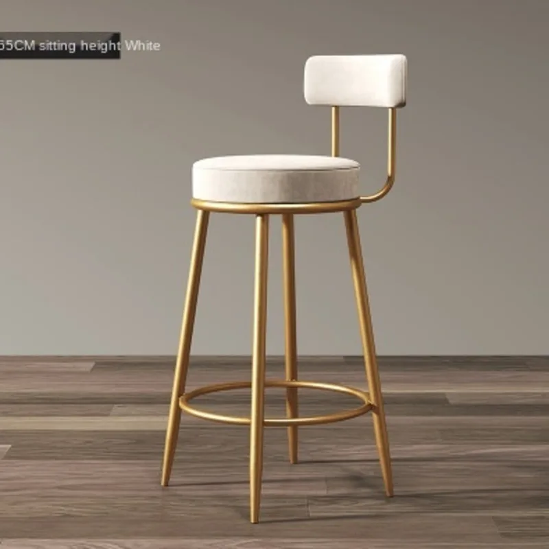 

Nordic Bar Chair Light Luxury Home Island Golden Bar Stool Modern Minimalist High Chair Bar Chair Back Bar Stool