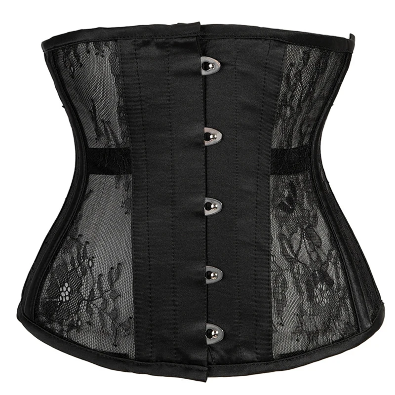

Women's Lace Corsets Steel Boned Bustiers Bandage Drawstring Off Shoulder Sleeveless Bodice Top Waistband Body Shaping Garment