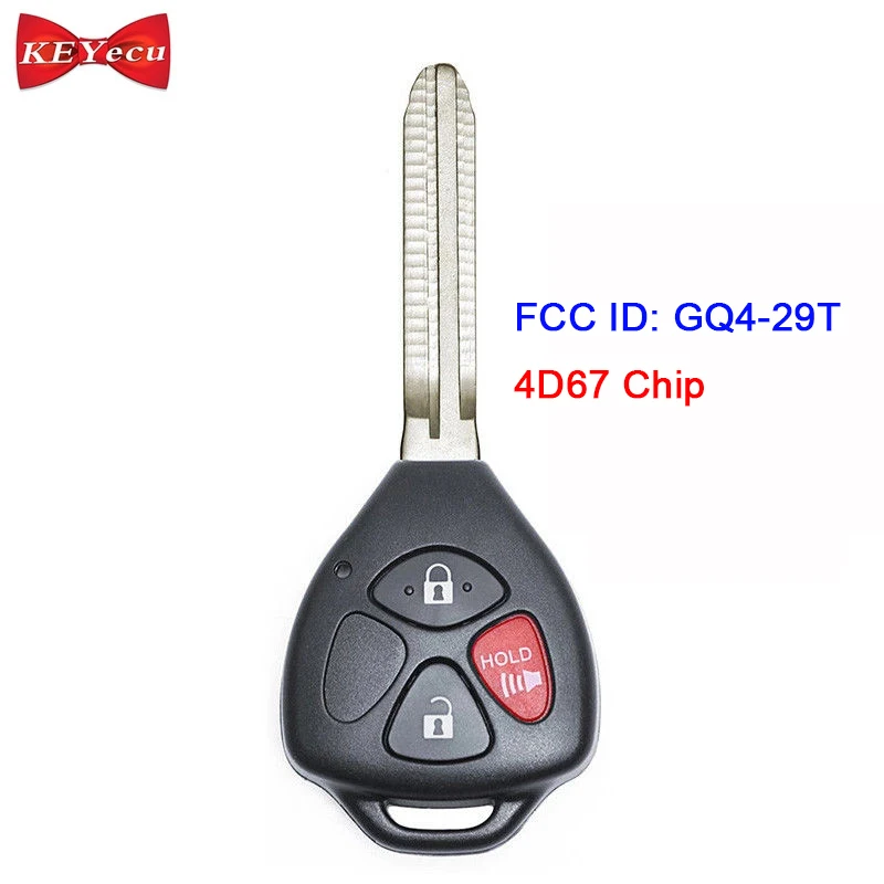 KEYECU для Toyota Pontiac Vibe Matrix 2009 2010 дистанционный ключ брелок 315 МГц 4D67 чип GQ4 29T TOY43