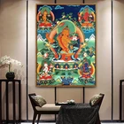 Винтажная Картина на холсте Five манджушри, Будда, религиозные постеры, принты, настенные картины для гостиной, украшение для дома