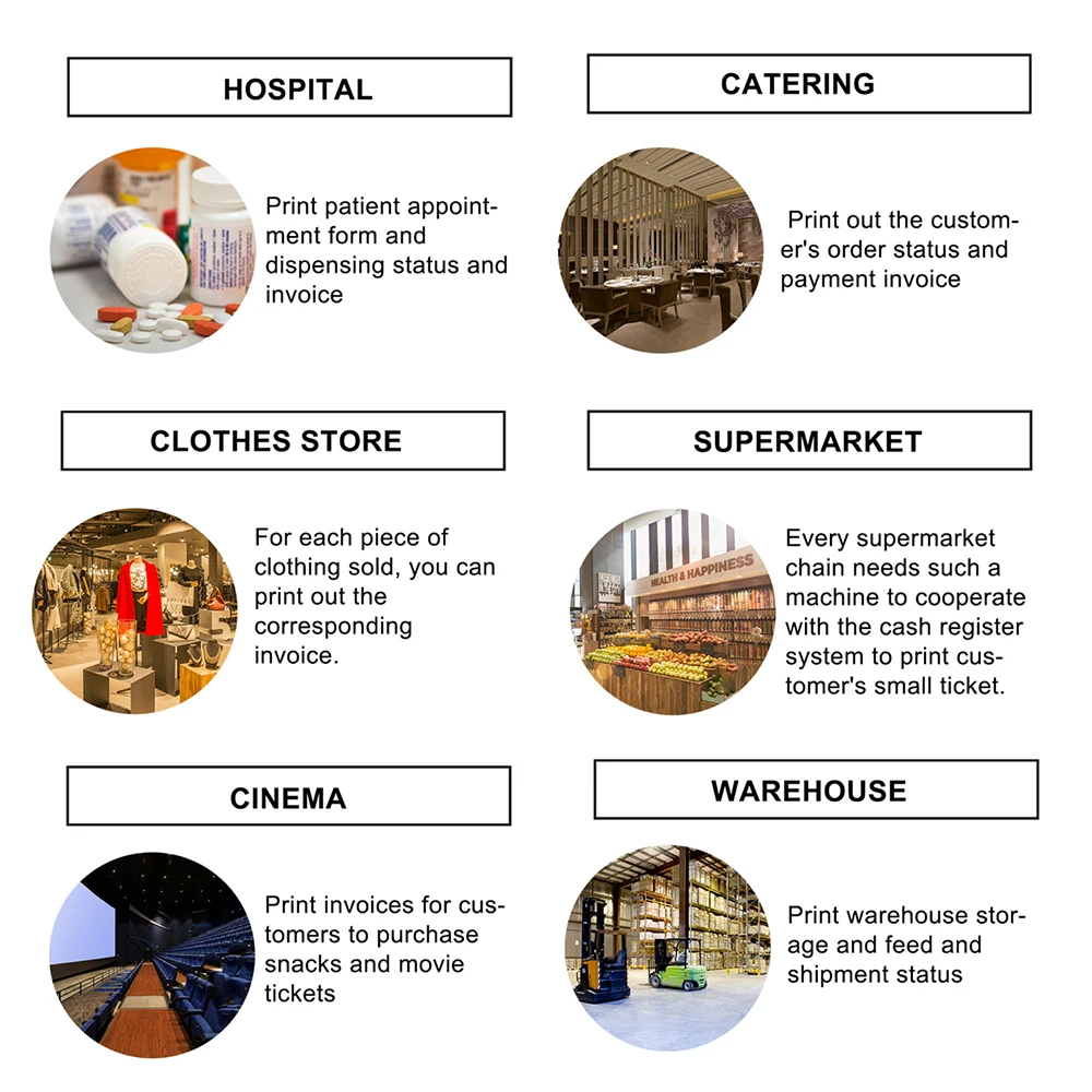 Термопечать 80 мм pos-принтер Настольный чековый автоматический резак бумаги USB