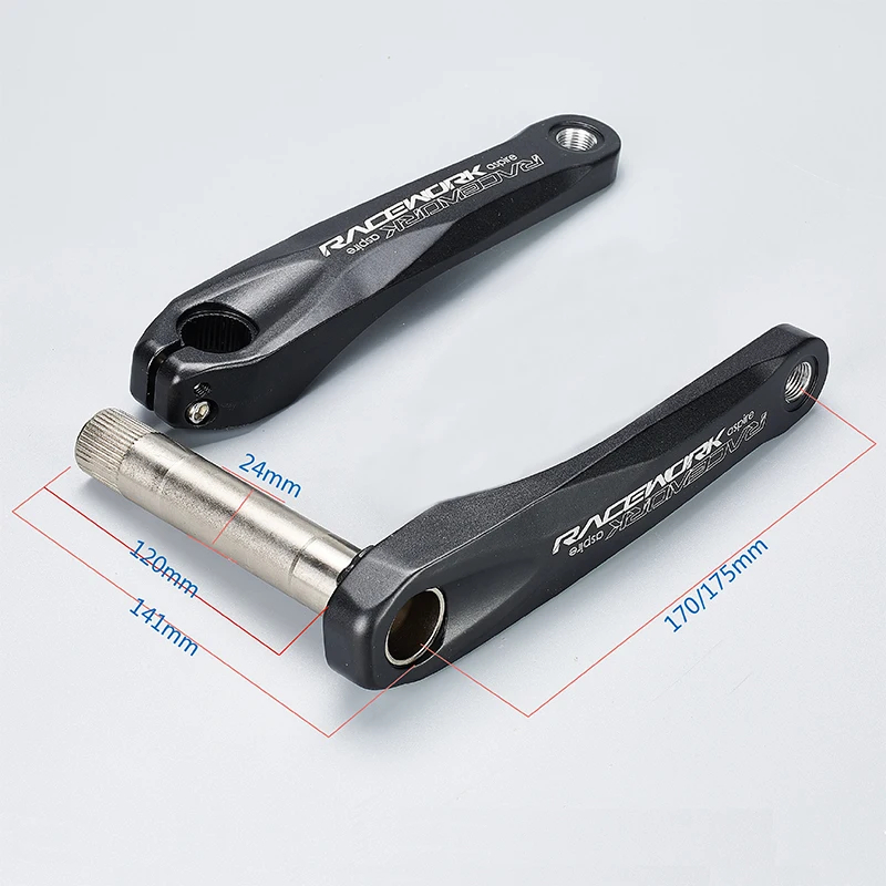 Комплект велосипедных кривошипников RACEWORK 170/175 мм MTB GXP кривошипная система с