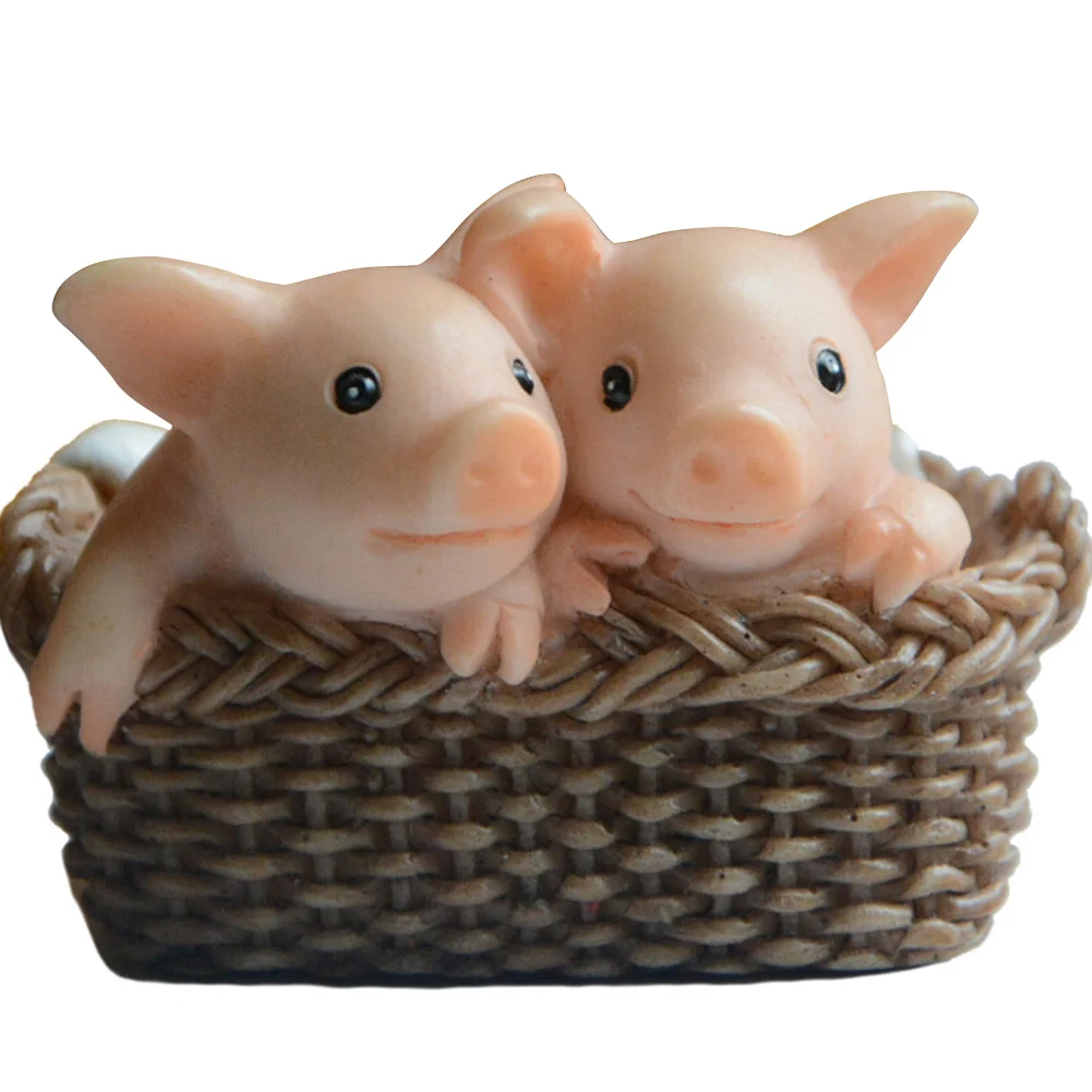 

Newly Pig Figure Toys Desktop Decoration Home Decor Garden Miniature Animal Figurines XSD88