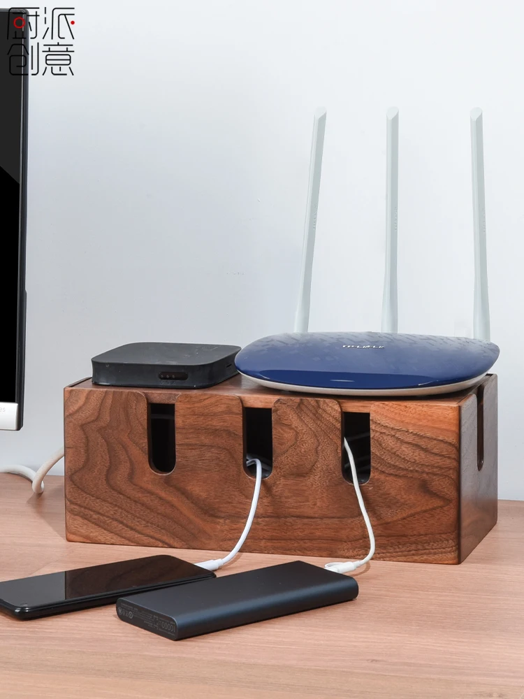 Купить Деревянная коробка для хранения, дизайнерский Настольный органайзер для зарядного устройства, коробки для хранения вещей, коробка для хран...