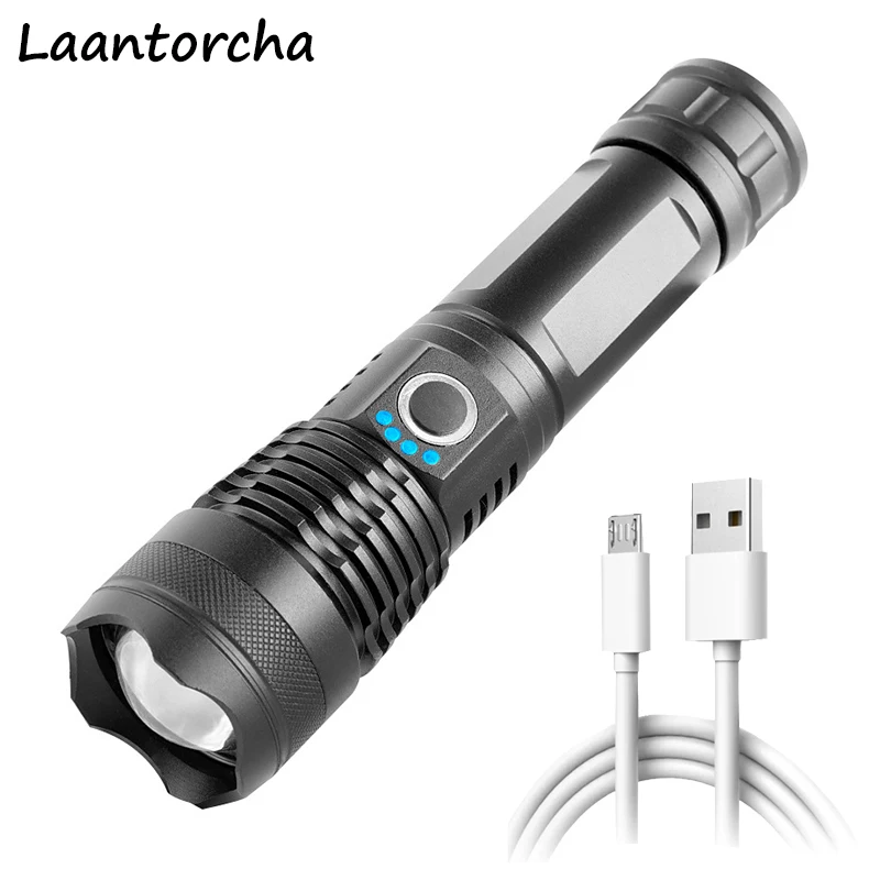 

Tactical flashlight Telescopic focusing USB Rechargeable High power led flashlights Portable Ultra Bright Torch Alloy Flashlight