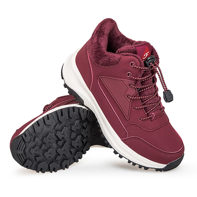 Зимние походные ботинки для женщин натуральная кожа Нескользящие уличные