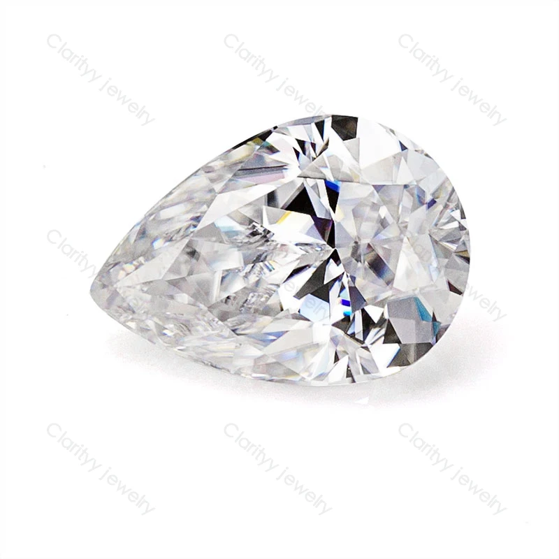 Wholesale Size Price 3x5mm~16x12mm GH Color Pear Cut 1ct 2ct Lab Grown Loose Moissanites Stone Test Positive | Украшения и