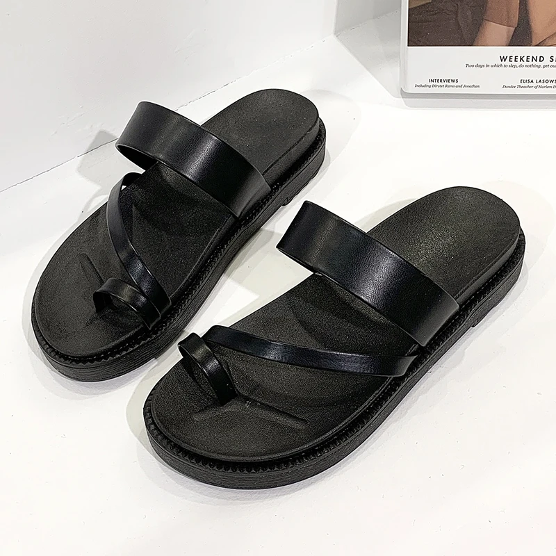 

Women's shoes Free shipping Fashion Womens Flip Flop Casual Beach Slippers Comfy Slip On Flats Sandals Solid House Shoes