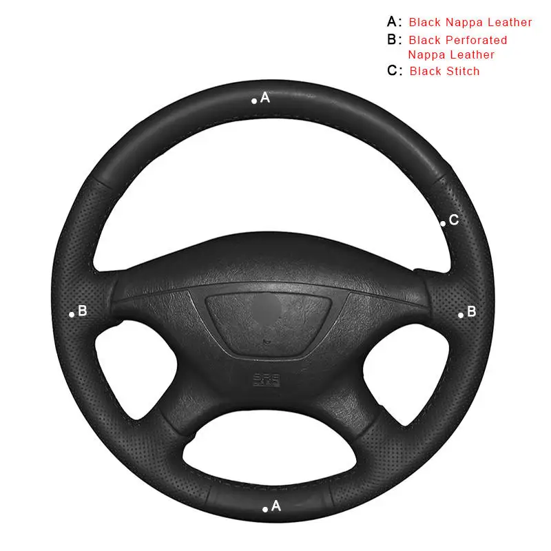 Top Layer Leather Автомобильная оплетка на руль для Mitsubishi Pajero Sport 2004 Montero Sport 2004, автомобильные чехлы на руль, для салона автомобиля - Название цвета: Top Layer Leather