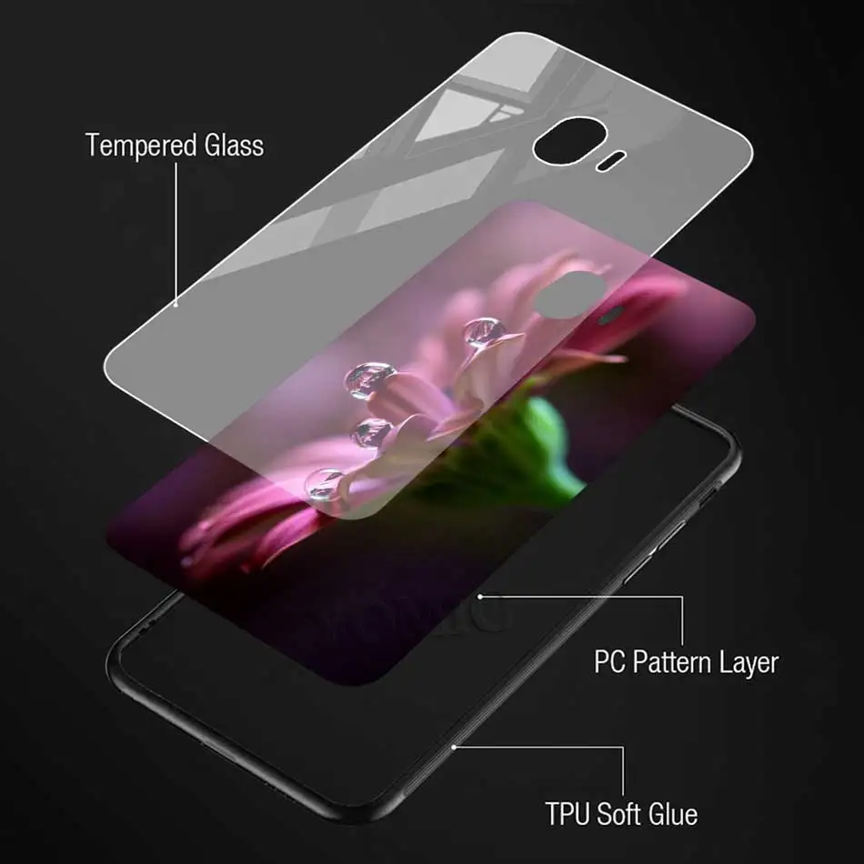 

Glass Case for Samsung Galaxy A50 A51 A70 A71 5G A01 A10 A11 A20 A21 A30 A31 A40 A41 M51 M31 Phone Cover Orchid Flowers Colorful