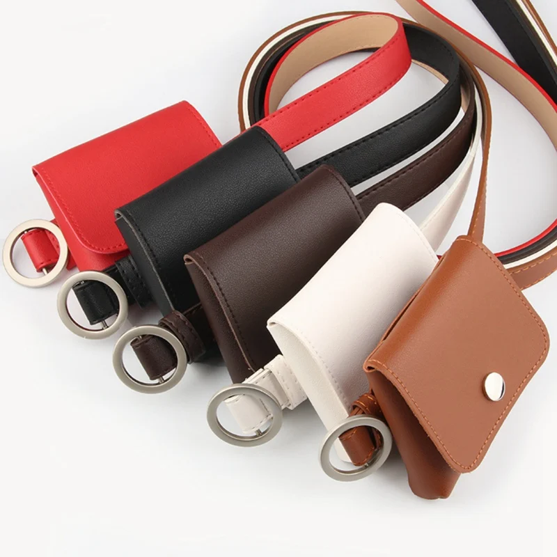 Женская Кожаная поясная сумка Fanny Pack со съемным ремнем и кисточкой сумка|Женские