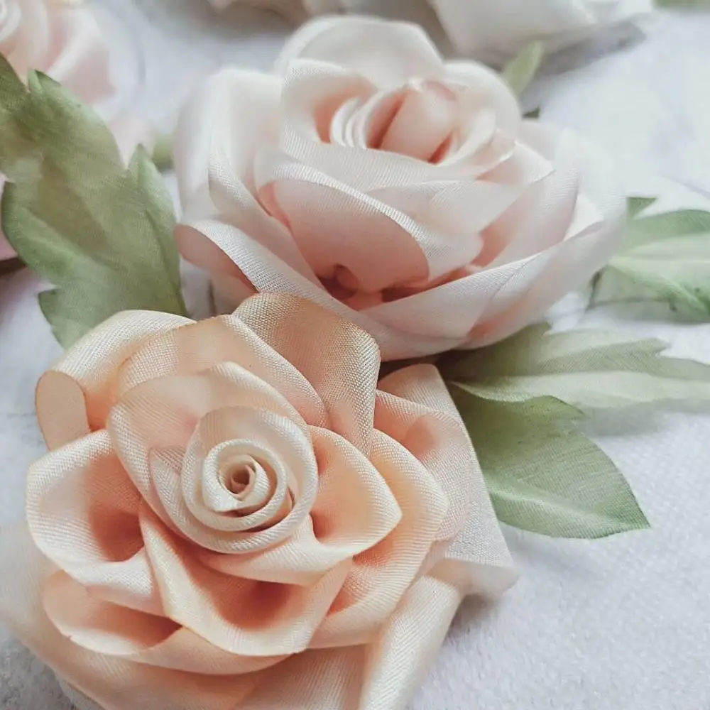 7 мм разноцветная вышитая лента из 100% чистого шелка тонкая тафта