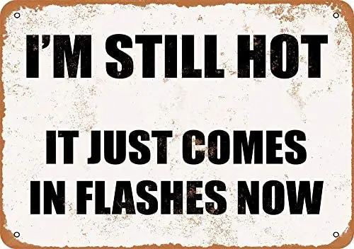 

I'm Still Hot It Just Comes in Flashes Now Vintage Metal Sign
