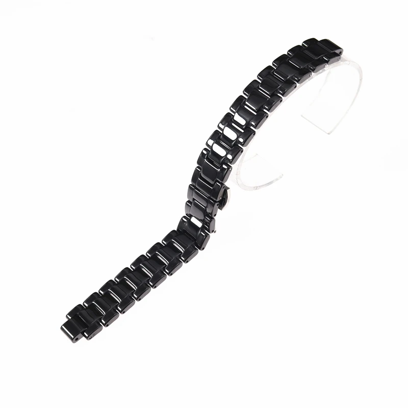 Suitable for DKN Y Donna ladies white ceramic watch strap bracelet convex interface 8mm wide 14mm band Wristband belt