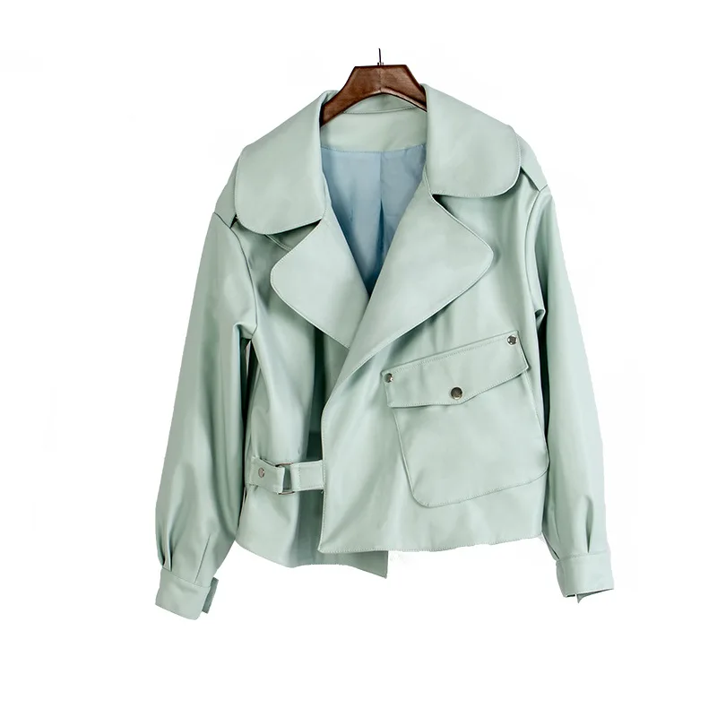 

Girls Leather Jacket Women Short Ladies Leather Jacket 2021 New Motorcycle Jacket Jacket Women Leather Jacket Women