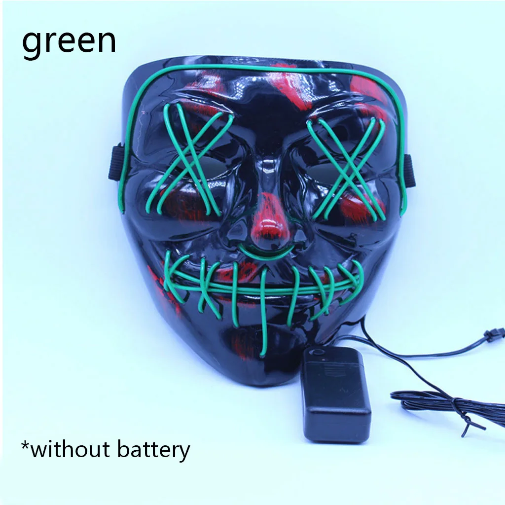 C green Смешные страшные Вечерние Маски для взрослых, латексная маска клоуна для косплея, маскарадные Вечерние Маски для Хэллоуина - Цвет: C green