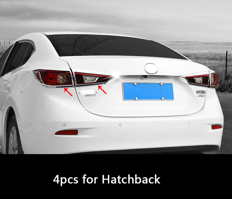 Декоративная рамка для заднего фонаря Mazda 3 hatchback Axela 2017 4 шт. | Автомобили и